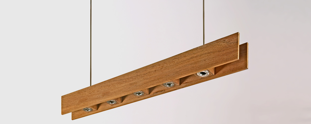 Wooden Bar Pendant by Piment Rouge Lighting Bali