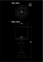 table lamp alexia technical drawing