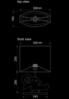 table lamp birdy technical-drawing