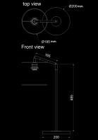 table lamp desk table stainless technical drawing
