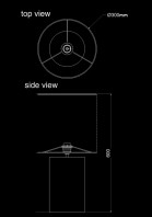 table lamp fossil round s technical drawing