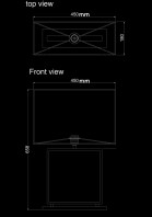 table lamp frame flower technical drawing