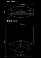 table lamp mikado technical drawing
