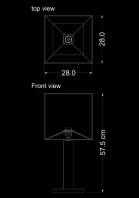 table lamp table fossil square technical drawing