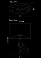 table lamp wing technical drawing