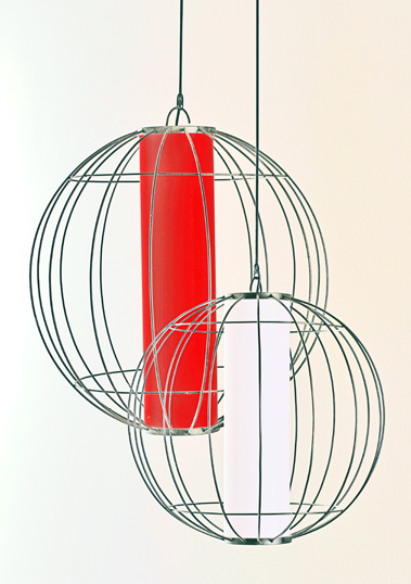 Large & Medium Globe Lantern Pendant by Piment Rouge Lighting Bali