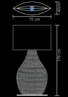 floor lamp porto brown technical drawing