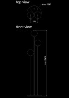floor lamp three venus technical drawing