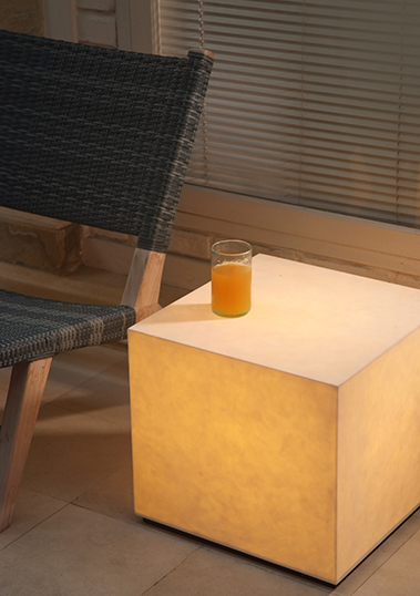 outdoor lamp cube resin led xl