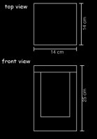 wall lamp number resin technical drawing