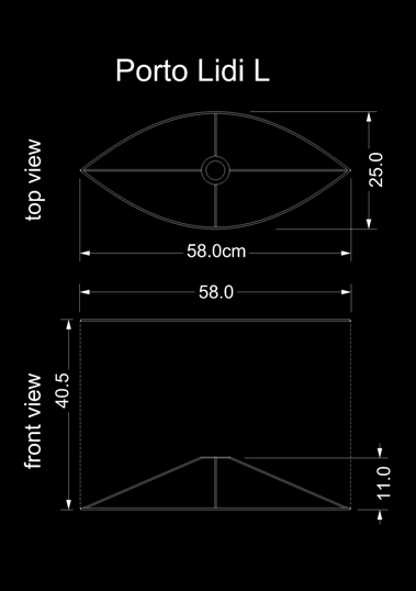 lampshade curved drun porto lidi l technical drawing