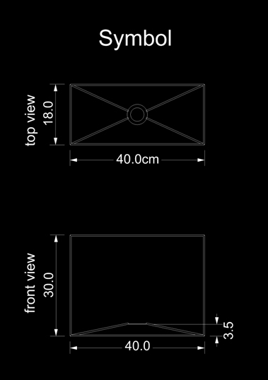 lampshade square symbol technical drawing