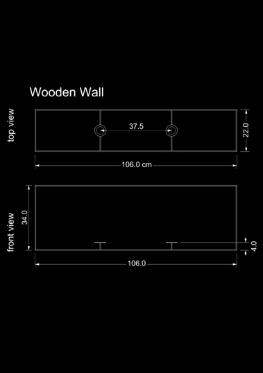 lampshade square wooden wall technical drawing