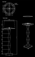 junior floor lamp technical drawing by piment rouge lighting