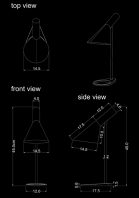 nelson table lamp technical drawing by piment rouge lighting bali