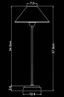 Thomas Table Lamp by Piment Rouge Lighting Bali - Technical Drawing