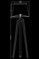 Ottori Floor Lamp by Piment Rouge Lighting Bali - Technical Drawing