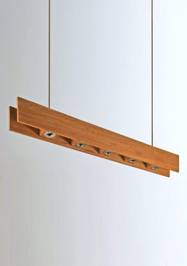 Wooden Bar Pendant by Piment Rouge Lighting Bali