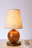 Wooden Feast Table Lamp by Piment Rouge Lighting Bali