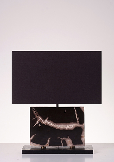 rectangular fossil table lamp by piment rouge lighting