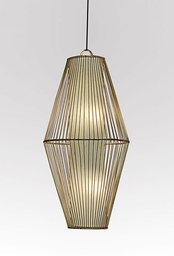piment-rouge-custom-lighting-manufacturer---long-gold-UFO-pendant-lamp