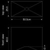 lampshade square floor frame leave technical drawing