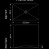 lampshade square floor frame teak technical drawing