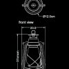 storm lantern outdoor lamp L technical drawing by piment rouge lighting bali