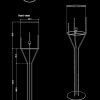 trio floor lamp technical drawing by piment rouge lighting bali
