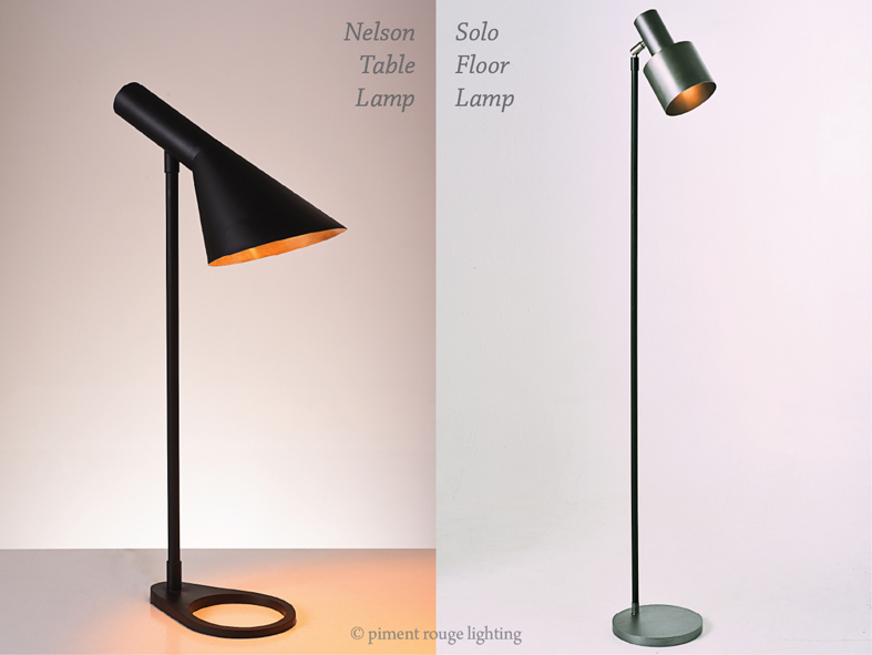 the retro lamps combo of table lamp and floor lamp by piment rouge lighting bali