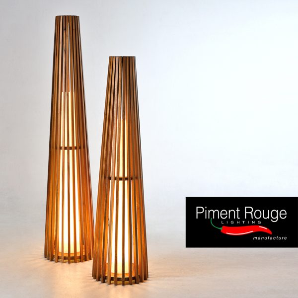 costello floor lamps conical shape teakwood lamp by piment rouge lighting bali