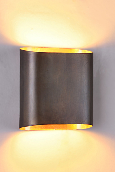 Oval Brass Wall Sconce by Piment Rouge Lighting Bali