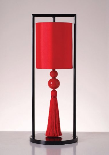 Piment Rouge Lighting Bali - Red Chester Table Lamp 2