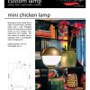 Piment Rouge Lighting Bali - Mini Chicken Lamp Technical Drawing