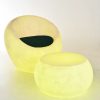 Piment Rouge Lighting Bali - Resin Chair and Resin Table in Yellow Glow