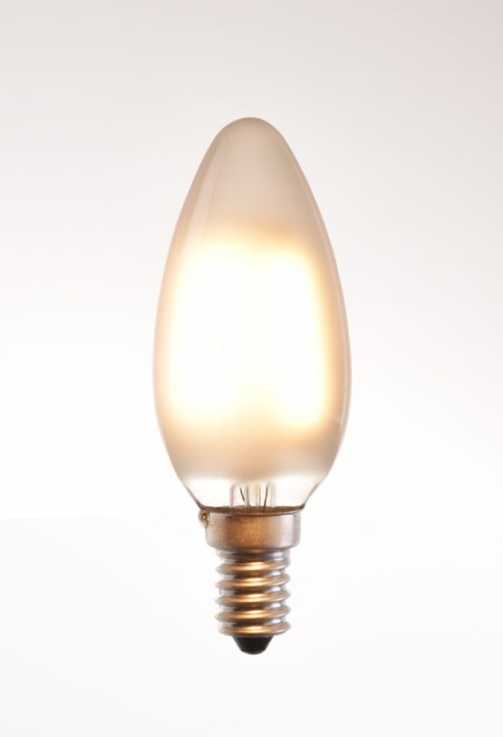 c-35 LED filament bulb 2, 4 watt 2700K warm white 220V E14 frosted by piment rouge lighting bali