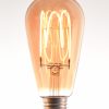 decorative LED filament bulb E27 220-240V 50-60Hz gold spiral filament 4W by piment rouge lighting bali