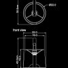 Piment Rouge Lighting Bali - Nassello Sconce Technical Drawing