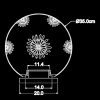 Piment Rouge Lighting Bali - Mini Shell Flower Ball Table Lamp Technical Drawing