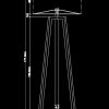 Piment Rouge Lighting Bali - Costa Standing Lamp Technical Drawing