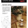 piment rouge custom lighting manufacturer - barton lamp technical drawing