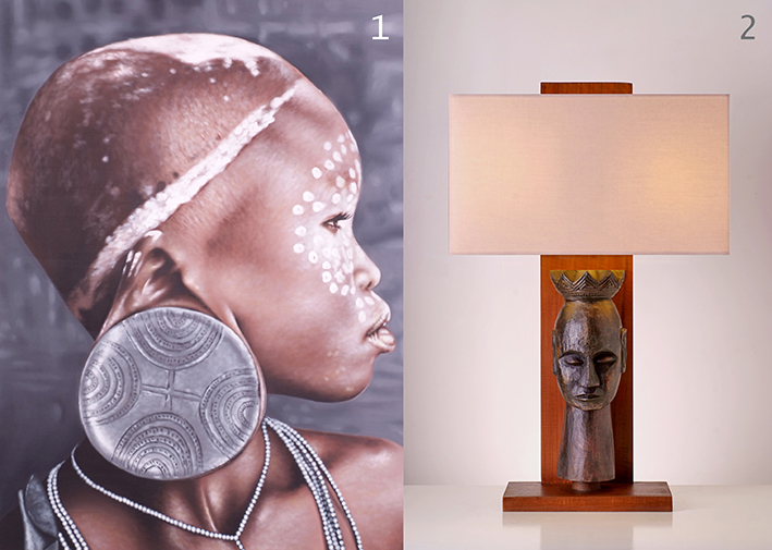 Ethnic Style Lamp With A Tribal Trait, African Themed Table Lamps