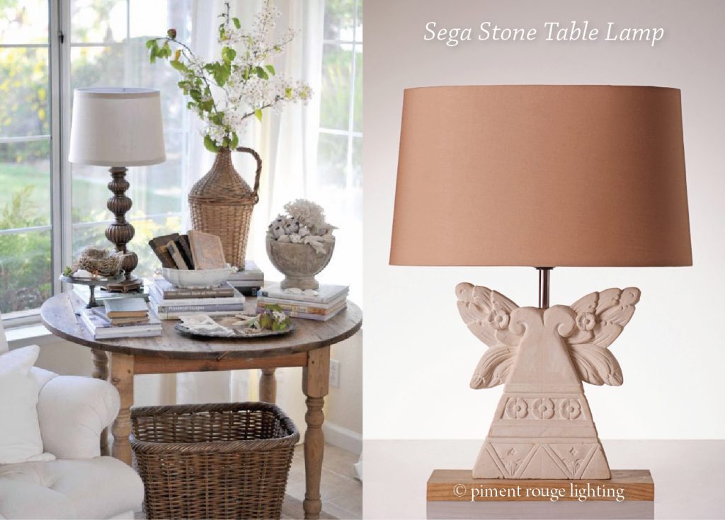 piment rouge lighting bali table lamps sega stone lamps living room lamps shabby chic style living house dwell provencal home villa styling tropical bali natural organic handmade