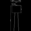 silvano floor lamp technical drawing by piment rouge lighting bali