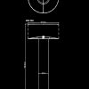 wood trunk floor lamp technical drawing by piment rouge lighting bali