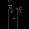 solo floor lamp technical drawing by piment rouge lighting bali