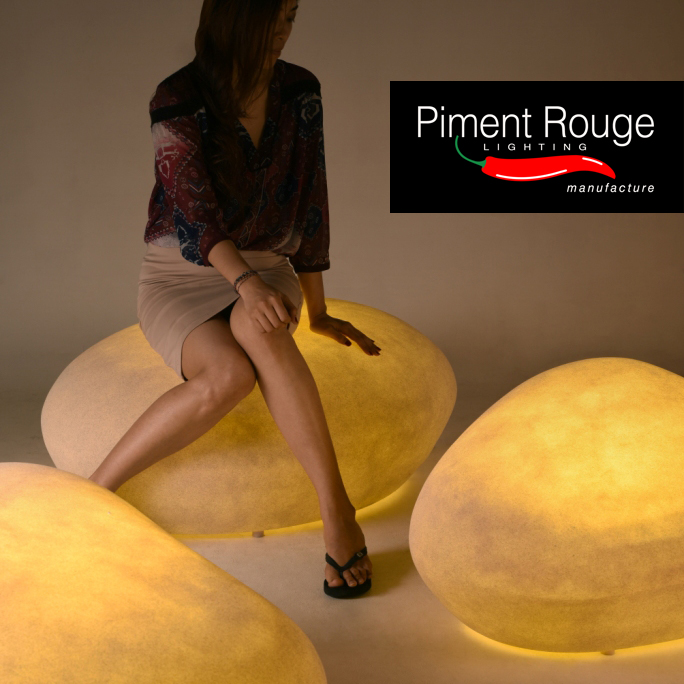 outdoor lighting galet seater XL and XXL by piment rouge lighting bali