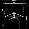 piment rouge custom lighting manufacturer - small ellis table lamp technical drawing