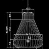 Piment Rouge Lighting Bali - Shell Strains Pendant Technical Drawing