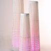 Piment Rouge Lighting Bali - All-white Lythos Lamps in Pink Glow